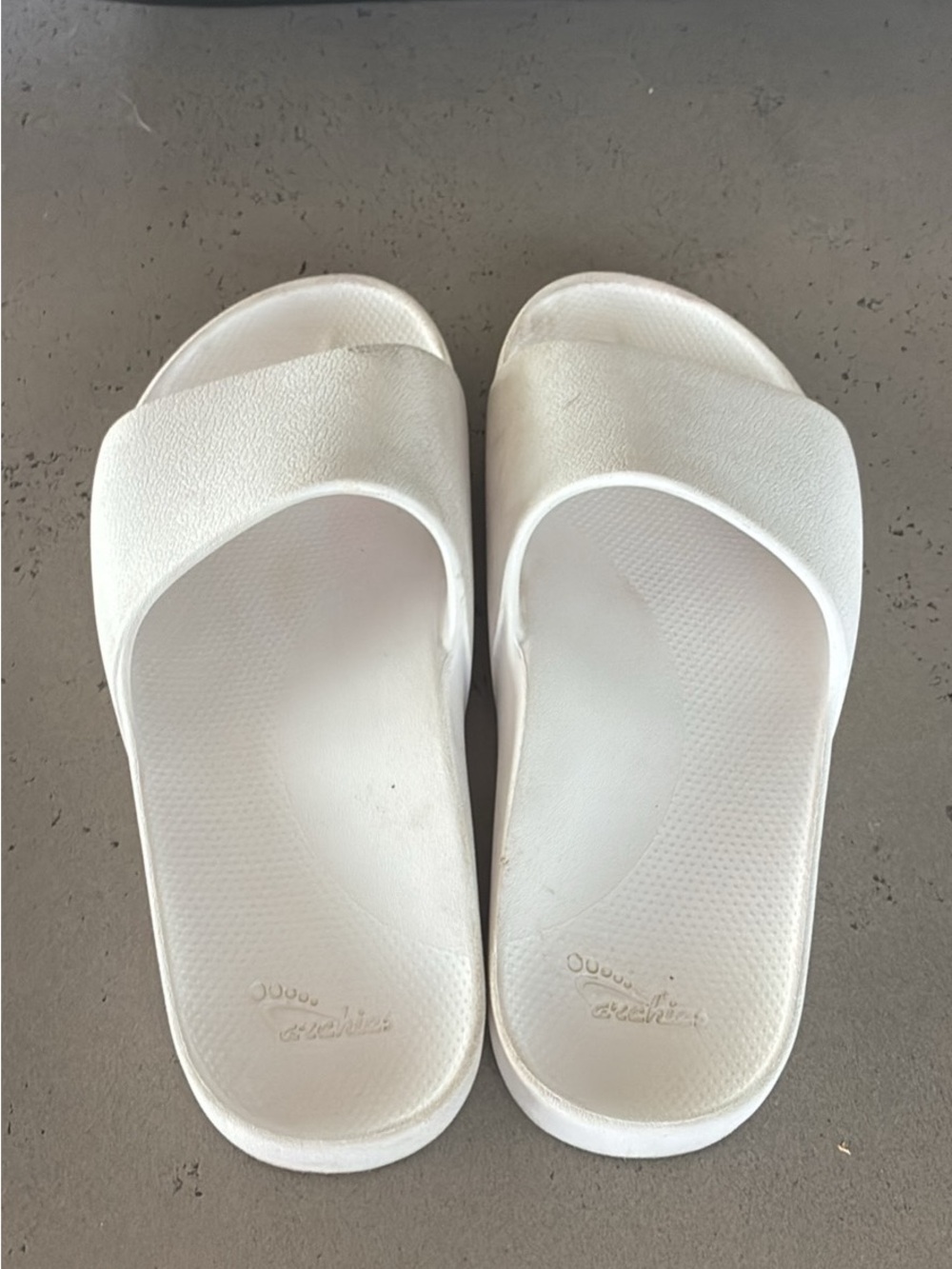 White Slide Sandals for Women - Cushioned Comfort